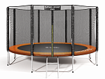 Батут Atlas Sport 374 см - 12ft PRO (усиленные опоры) ORANGE
