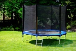Батут FunFit  252 см внешней сеткой и лестницей (841)