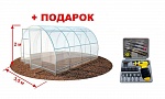 Теплица из поликарбоната Сибирская 3,5 двустворчатая - 6 м (труба 40х20, шаг 1 метра)